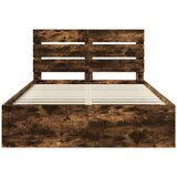  Konstrukcija postelje z vzglavjem Dimljeni oreh 140 x 200 cm, (5000102906) | Shoptok.si