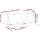TV Omarica za TV, ki jo lahko montiraš na steno Siva Sonoma, (5000210342) | Shoptok.si