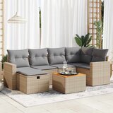  7-dijelni set vrtnih sofa od poliratana s jastucima bež | shoptok.hr
