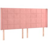  LED uzglavlje ružičasto 203x16x118/128 cm baršunasto | shoptok.hr