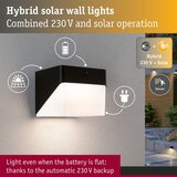 PAULMANN 95746 - LED/2,3W IP44 Solarno zidno svetlo sa senzorom EILEEN 3,7/230V | Eponuda.com