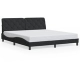  Okvir kreveta s LED-om bez madraca crni 180 x 200 cm baršunasti | shoptok.hr