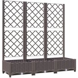 Maison Chic Cvetlično korito - Cvetlični Lonec z oporno mrežo rjavo 120x40x121,5 cm PP, (21790149) | Shoptok.si