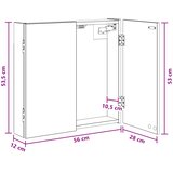 Kabinet za mete Betonska siva 56 x 12 x 53,5 cm | shoptok.hr