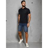 DStreet Koszulka męska polo z naszywką czarna | shoptok.hr