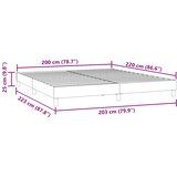  Okvir kreveta bez madraca tamno siva 200x220 cm baršun | shoptok.hr