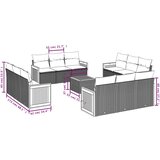 13-dijelni set vrtnih sofa od poliratana s jastucima sivi | shoptok.hr
