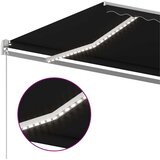 vidaXL Ročno zložljiva tenda z LED lučmi 500x350 cm antracitna | Shoptok.si