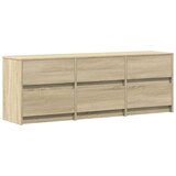 vidaXL TV ormarić s LED svjetlima boja hrasta 140x34x50 cm drveni | shoptok.hr