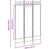  3-panelni pregradni zid Bež 120 x 180 cm Tkanina | Eponuda.ba
