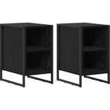  Noćni ormarić 2 pcs Crni hrast 39.5 x 30 x 50 cm | shoptok.hr