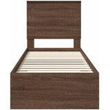  Krevetna konstrukcija Smeđi hrast i srebrna 70 x 190 cm | Eponuda.com