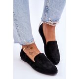 S. BARSKI Suede Comfortable Loafers Black Giovana | Shoptok.si