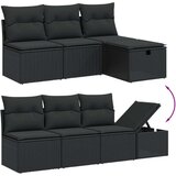  7-dijelni set vrtnih sofa od poliratana s jastucima crni | shoptok.hr
