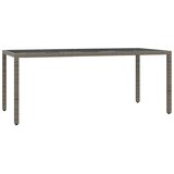  7-dijelni vrtni blagovaonski set sivi od poliratana Siva 190 cm table length | shoptok.hr