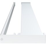 Pregrada za tuš s policom krom 90x195 cm staklo ESG i aluminij | shoptok.hr