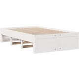  Krevet s regalom z knjige bez madraca bijeli 135x190cm borovina | shoptok.hr
