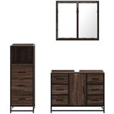vidaXL 3-dijelni set kupaonskog namještaja boja smeđeg hrasta drveni | shoptok.hr