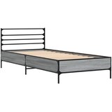  Okvir za krevet boja hrasta 90x200 cm konstruirano drvo i metal Siva 90 x 200 cm | shoptok.hr