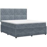  Boxspring krevet s madracem Tamnosiva 140 x 190 cm Baršun | shoptok.hr