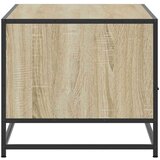 vidaXL Klubska mizica sonoma hrast 100x50x45 cm inženir. les in kovina | Shoptok.si