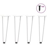  Noge za klubsko mizico 4 kosi bele 42 cm masivno jeklo, (22123830) | Shoptok.si