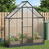  Vrtni staklenik s vratima Antracit 183,5 x 63,5 x 207 cm | shoptok.hr