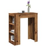 vidaXL Barska miza s policami starinski les 95x47x103,5 cm inž. les Cene