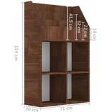  Stalak za dječje časopise smeđa boja hrasta 71x30x114 cm drveni | Eponuda.com