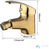 EYN Mat zlata kopalniška armatura za bide (brušeno zlato) | Pipa BBG0953 | Shoptok.si