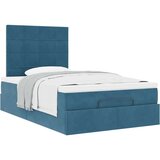 vidaXL Okvir kreveta s madracima tamnoplavi 120x200 cm baršunasti | shoptok.hr