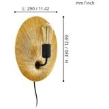 Eglo Gascueria zidna/1, e27, prečnik 290, zlatna/crna | Eponuda.com