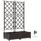 vidaXL Vrtni zaboji z namakalnim sistemom 2 kosa Rjava, (22010849) | Shoptok.si