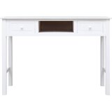  Radni stol bijeli 108 x 45 x 76 cm od masivnog drva paulovnije | Eponuda.ba