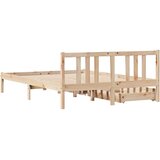 vidaXL Okvir kreveta bez madraca 135 x 190 cm od masivne borovine | shoptok.hr