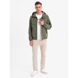 Ombre Men's functional transitional jacket with hood - olive | shoptok.hr