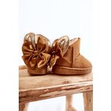 Boto Girls' Warm Snow Boots With Bows Camel Meriva | ePonuda.com