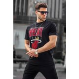 Madmext Black Printed Men's Regular Fit T-Shirt 5812 Cene