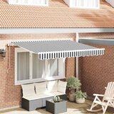 vidaXL retraktilna tenda antracitna in bela | Shoptok.si