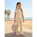 Sinsay Pamučne flare tajice s cvjetnim motivom | shoptok.hr