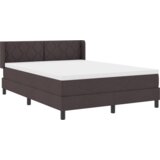  Krevet s opruga kutije Tamno smeđa 140 x 190 cm Tkanina i drvo | shoptok.hr