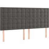  Posteljno vzglavje temno sivo 200x5x118/128 cm žamet, (20793411) | Shoptok.si