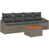  Set od 5 komada vrtnih sofa s jastučićima siva poli ratan akacije | shoptok.hr