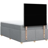  Krevet s oprugama i madrac svjetlosivi 120 x 200cm od tkanine | shoptok.hr