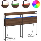  Skladiščni naslon s polico Rjavi hrast 120 cm Konstruiran les, (5000142194) | Shoptok.si