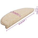  Prostirke za stepenice 10 kom 65x21x4 cm krem poluokrugle velike | shoptok.hr