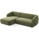 Makamii Zelena žametna kotna sedežna garnitura (levi kot) Moana – | Shoptok.si
