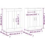  Zidni ormarići 2 kom boja hrasta sonome od konstruiranog drva | shoptok.hr