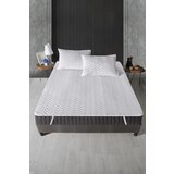  Quilted alez (150 x 200) white double bed protector | ePonuda.com