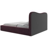 Makamii Temno vijolična oblazinjena zakonska postelja s prostorom za shranjevanje z letvenim dnom 180x200 cm Kahai – | Shoptok.si